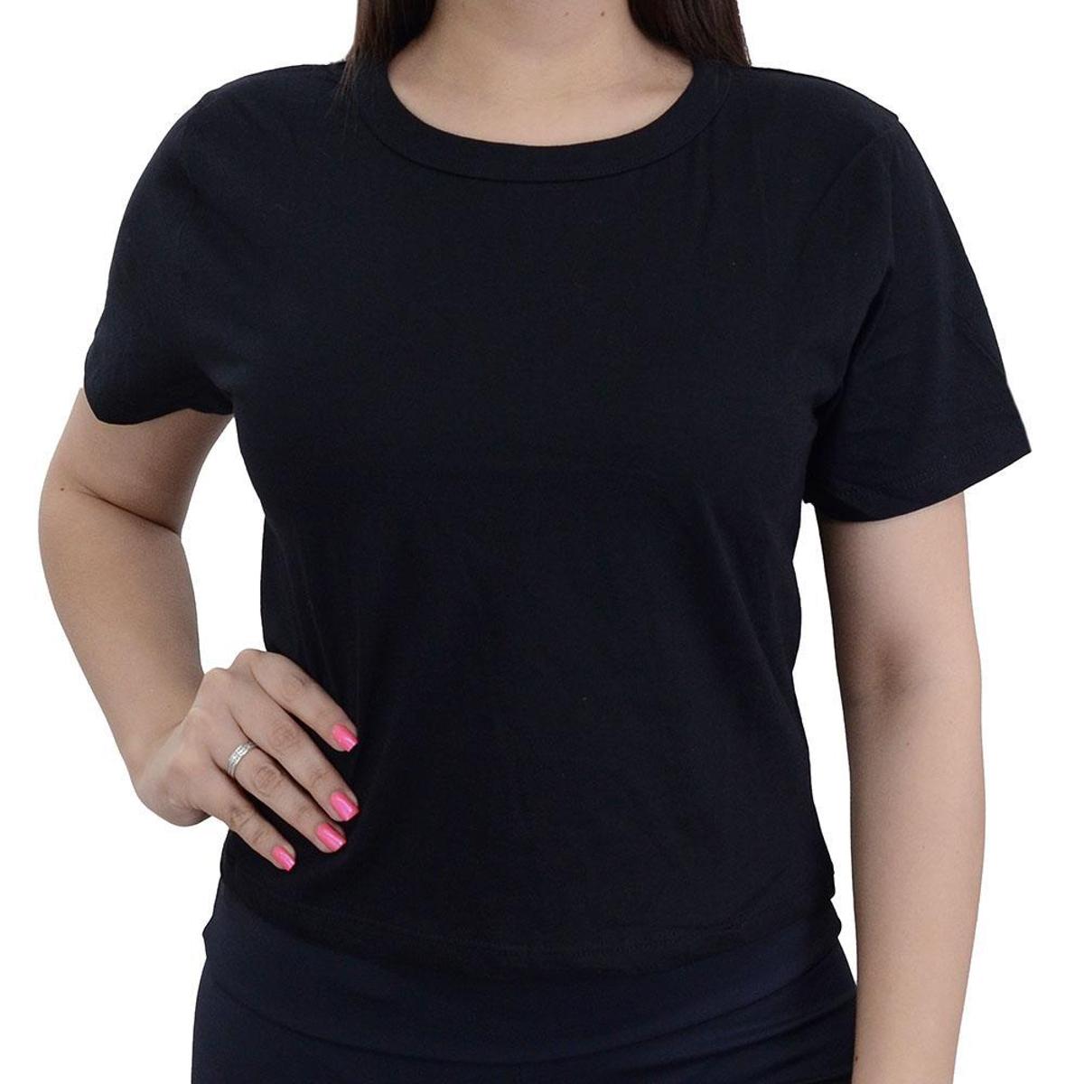 Camiseta Feminina LZT MC Cropped Preta - 2333