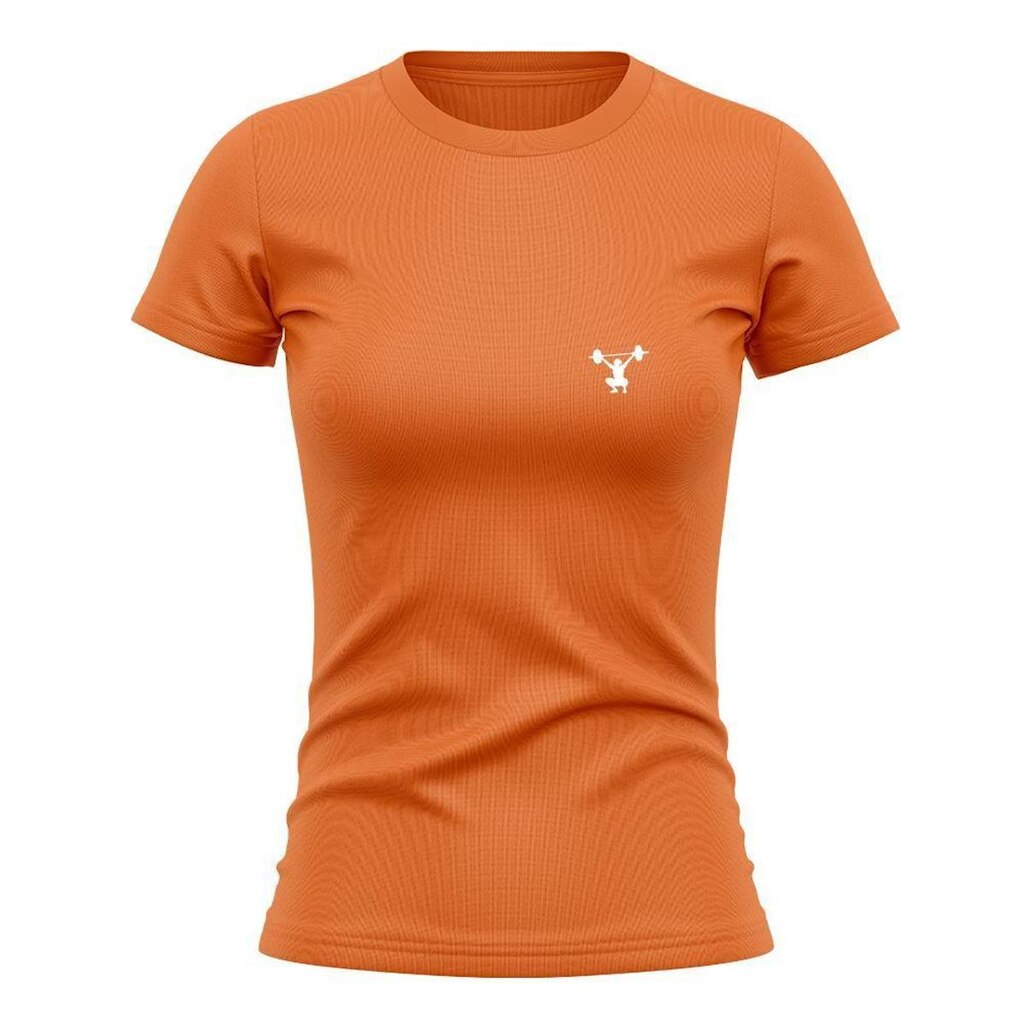 Camiseta Feminina Manga Curta Proteção Solar UV Estampada Agachamento