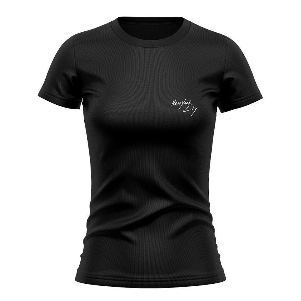 Camiseta Feminina Manga Curta Proteção Solar UV Estampada New York City