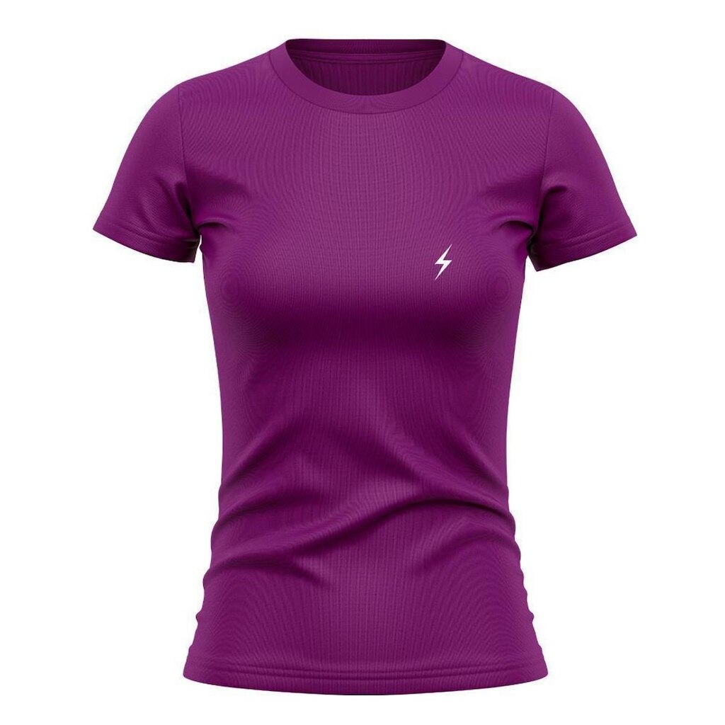 Camiseta Feminina Manga Curta Proteção Solar UV Estampada Raio