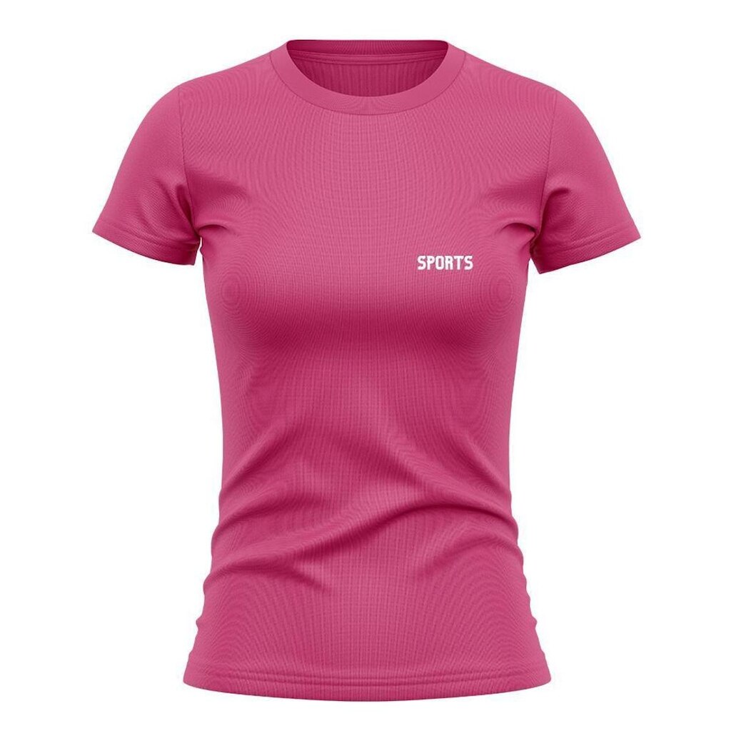 Camiseta Feminina Manga Curta Proteção Solar UV Estampada Sports