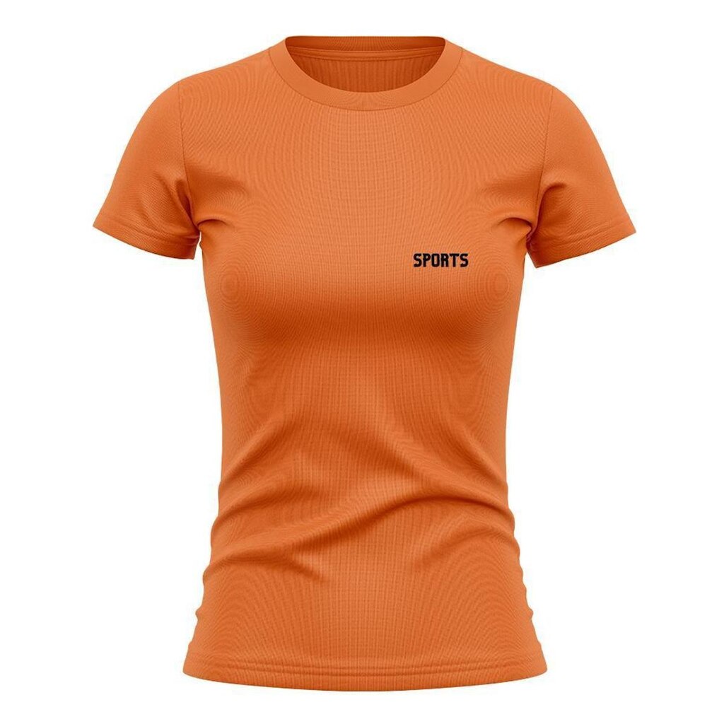 Camiseta Feminina Manga Curta Proteção Solar UV Estampada Sports