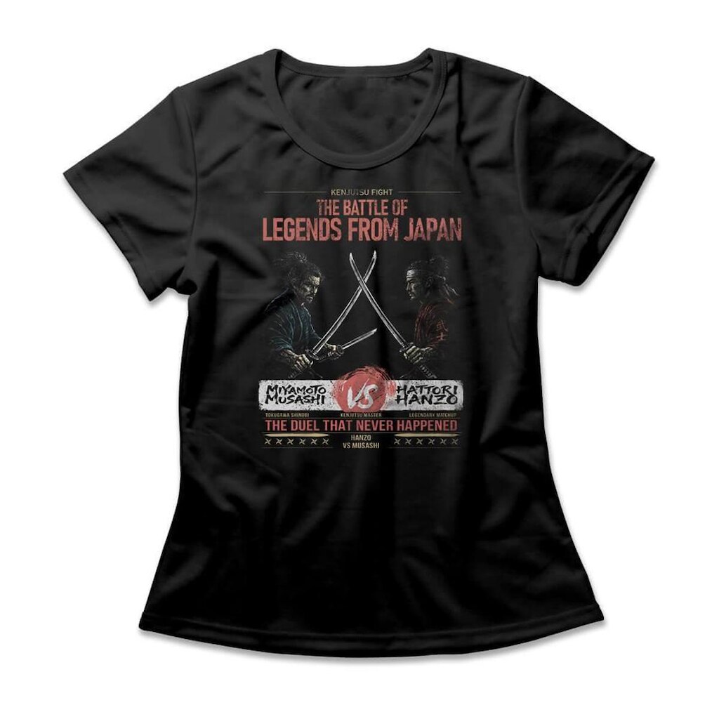 Camiseta Feminina Musashi vs Hanzo