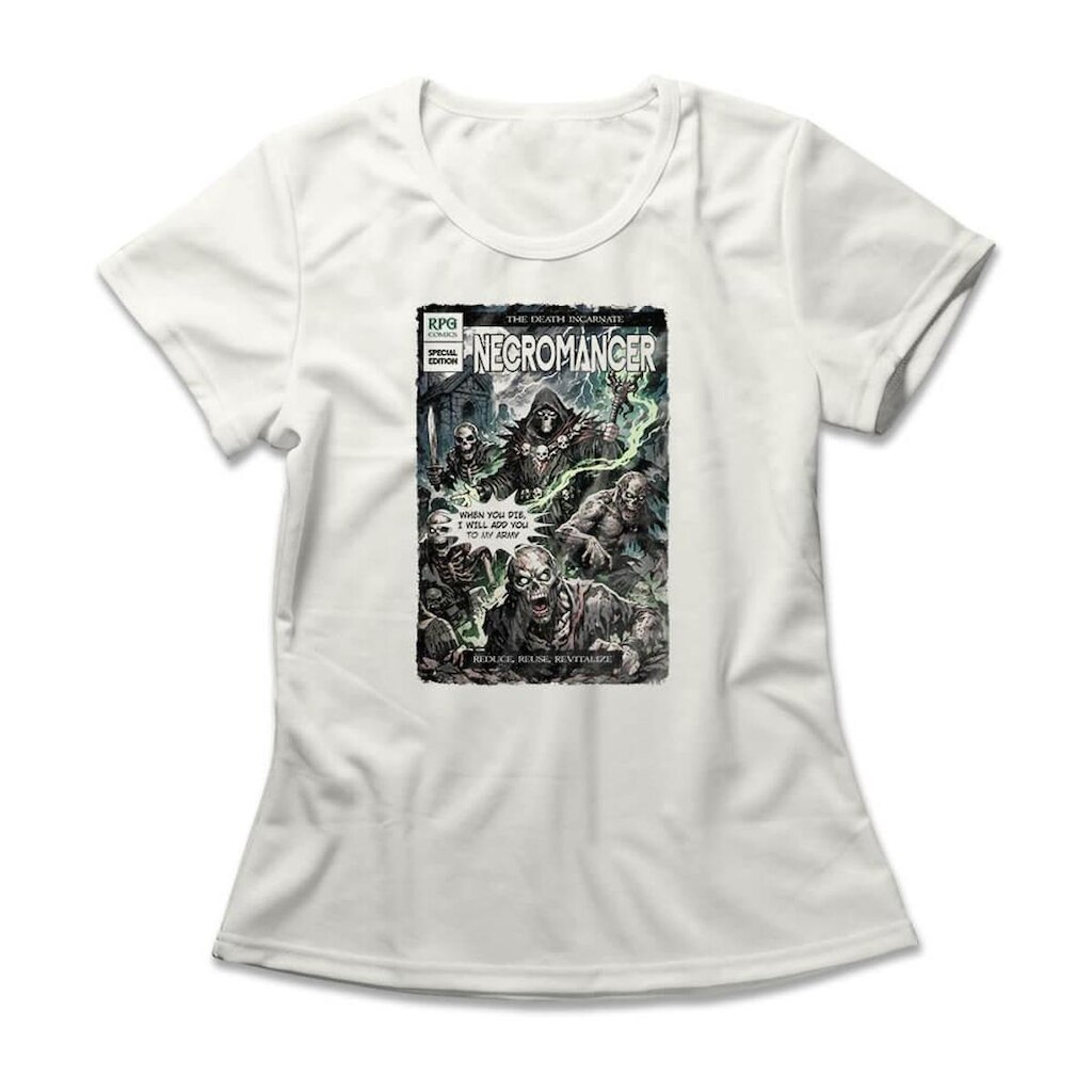Camiseta Feminina Necromancer Comics