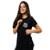 Camiseta Feminina Santos F.C. Baby Look Escudo - Preto