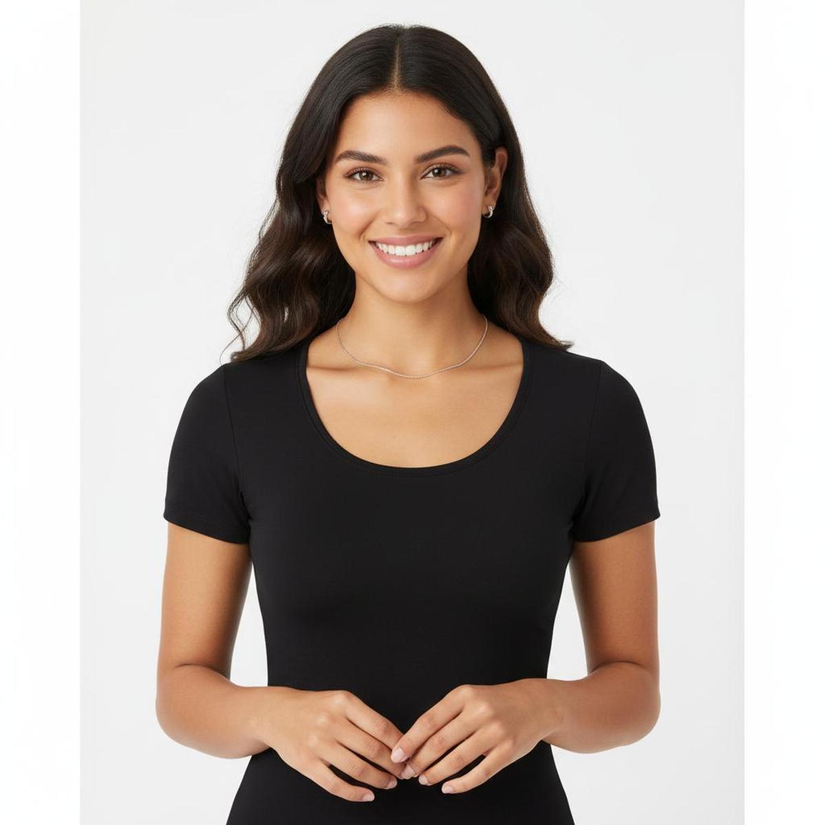 Camiseta Feminina Segunda Pele Anágua Manga Curta