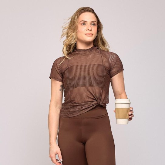 Camiseta Feminina Tela Manga Curta