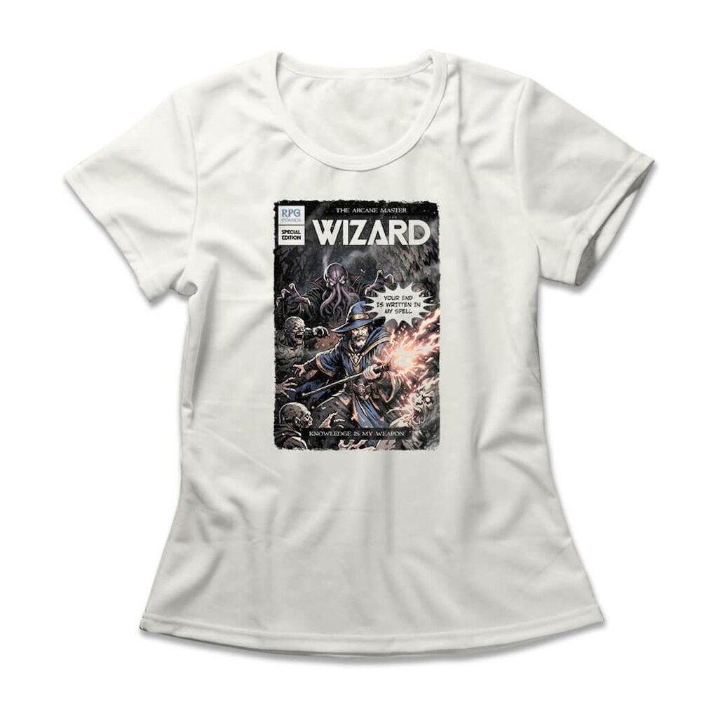 Camiseta Feminina Wizard Comics