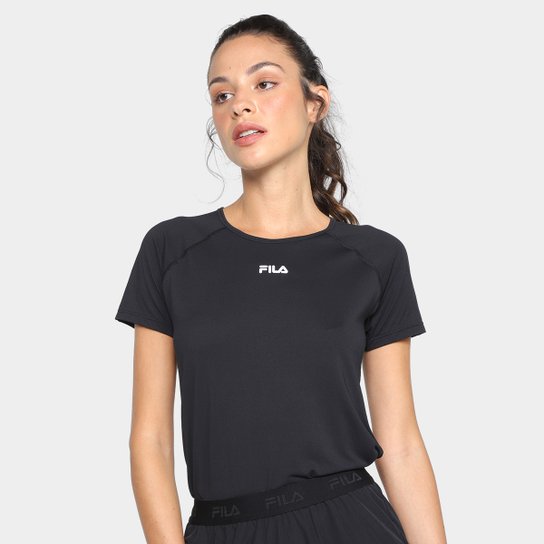 Camiseta Fila Bio II Feminina - Preto Menor preço em Camiseta Fila Bio II Feminina - Preto