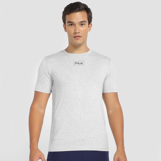 Camiseta Fila Comfort Masculina - Mescla Menor preço em Camiseta Fila Comfort Masculina - Mescla