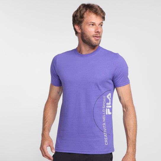 Camiseta Fila Creativita Sport Masculina - Roxo Menor preço em Camiseta Fila Creativita Sport Masculina - Roxo