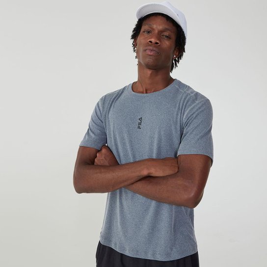 Camiseta Fila Eclipse Mesh Masculina - Cinza Claro Menor preço em Camiseta Fila Eclipse Mesh Masculina - Cinza Claro