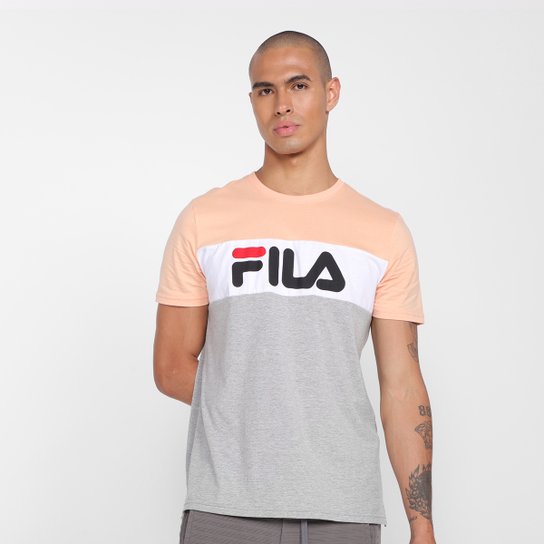 Camiseta Fila Letter Colors Masculina - Laranja+Cinza é ruim? Camiseta Fila Letter Colors Masculina - Laranja+Cinza é boa?