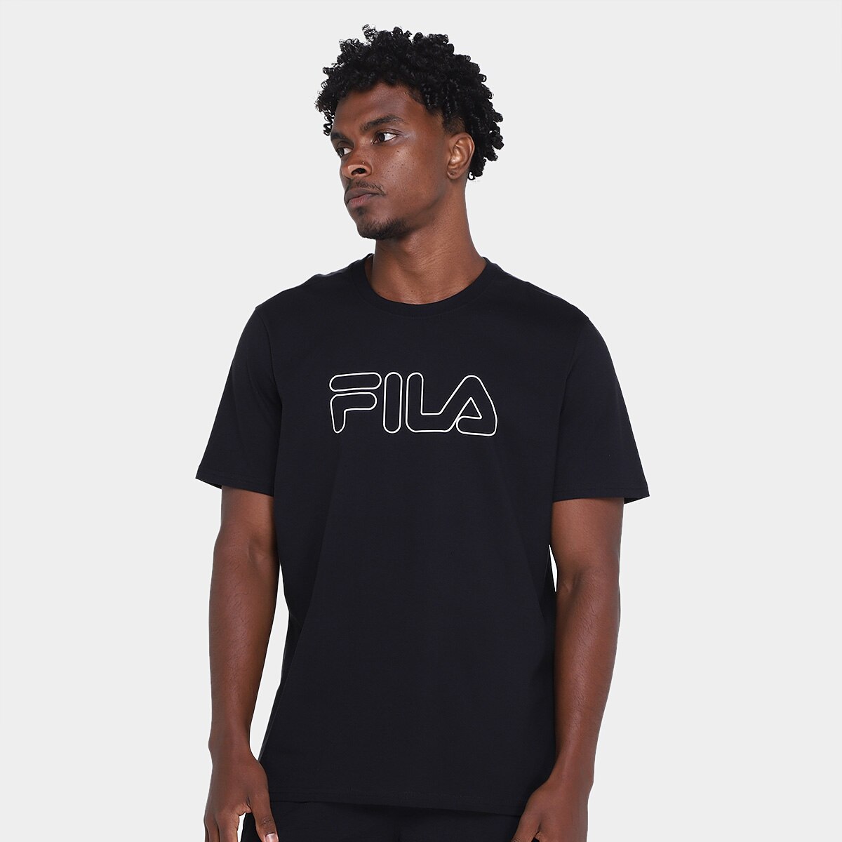 Camiseta Fila Letter Outline Masculina