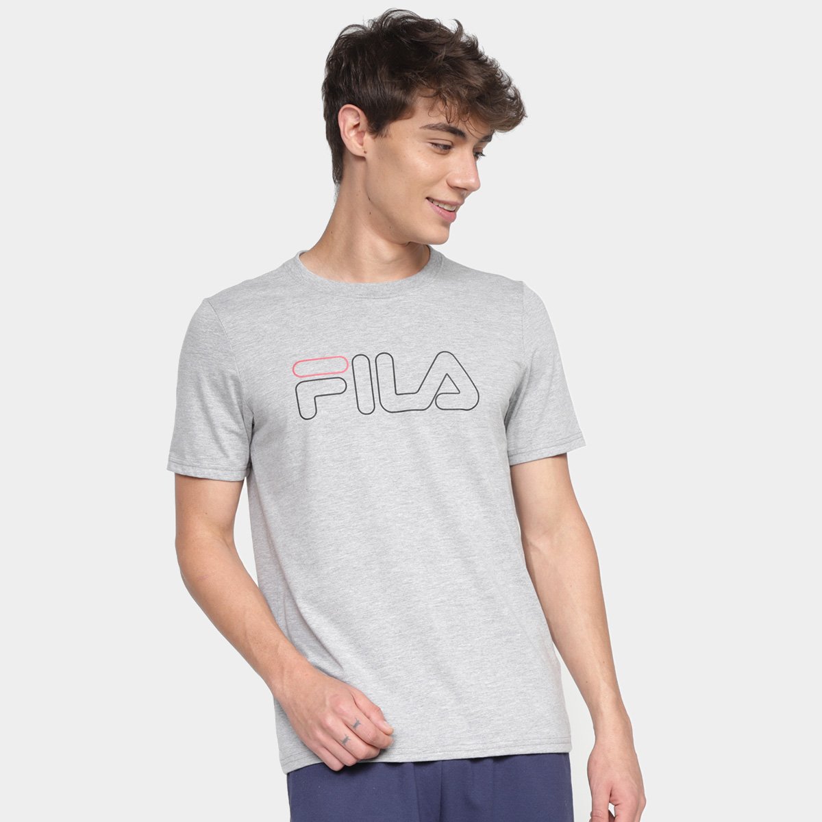 Camiseta Fila Letter Outline Masculina