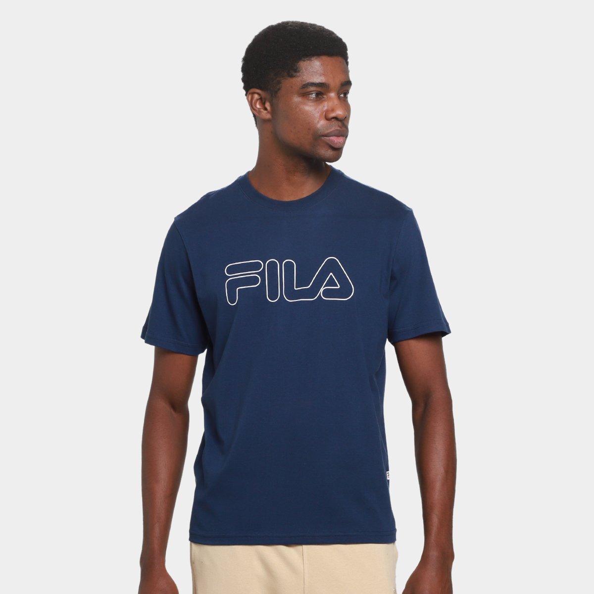 Camiseta Fila Letter Outline Masculina