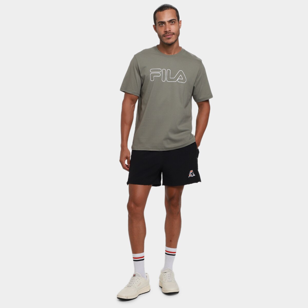 Camiseta Fila Letter Outline Masculina - 3