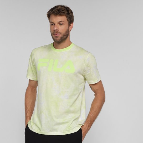 Camiseta Fila Letter Sky Masculina - Verde Limão Menor preço em Camiseta Fila Letter Sky Masculina - Verde Limão
