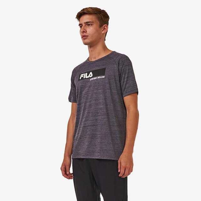 Camiseta Fila Manga Curta Masculina Sport Melange Cinza