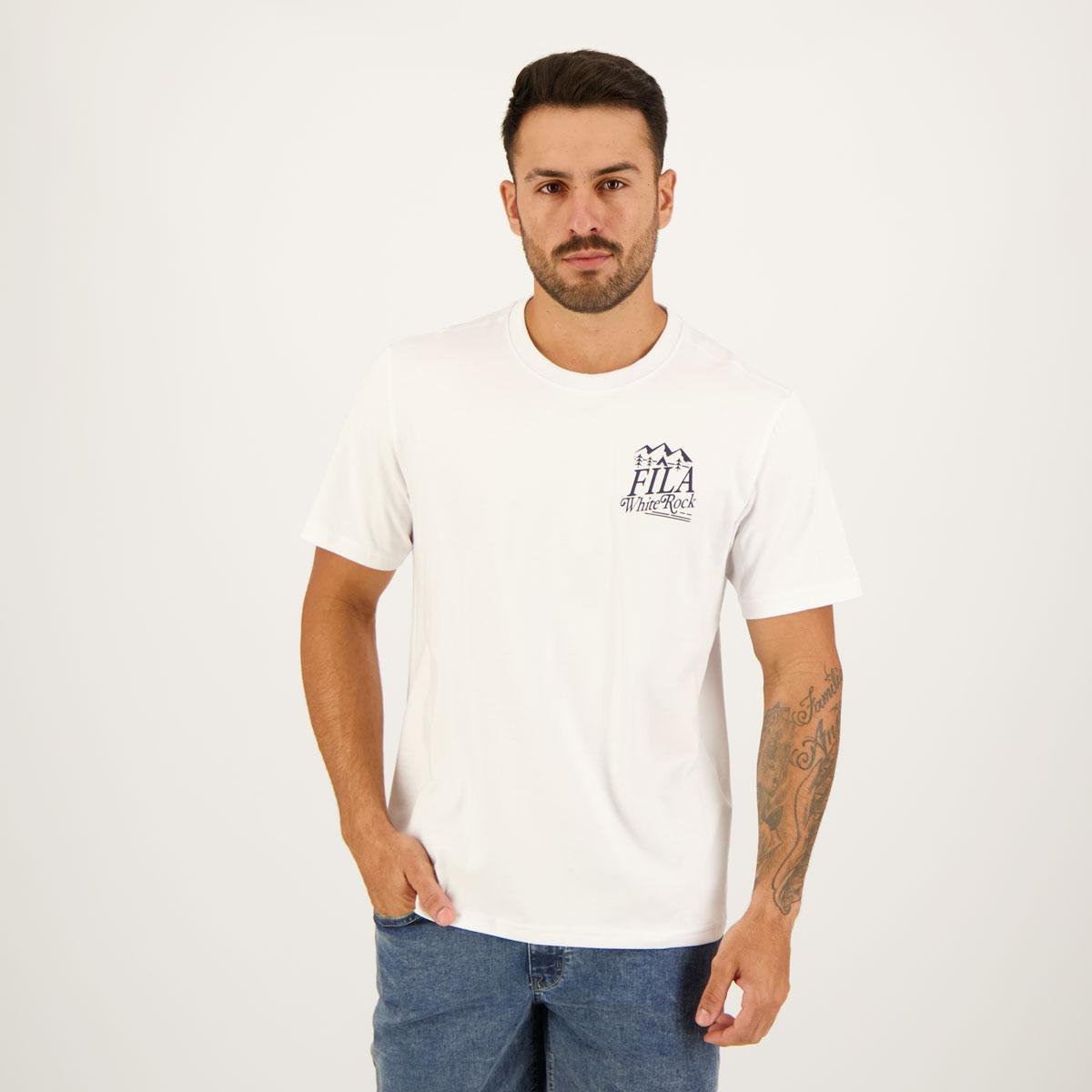 Camiseta Fila Mike WR Branca Branco Netshoes