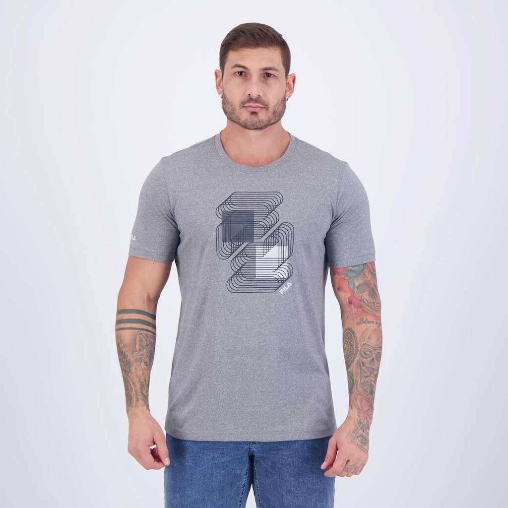 Camiseta Fila Print II Grafite