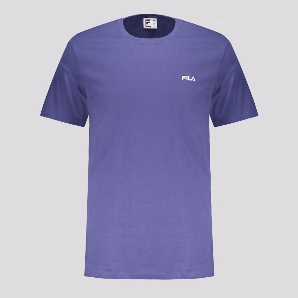 Camiseta Fila Regular Classic Roxa e Branca