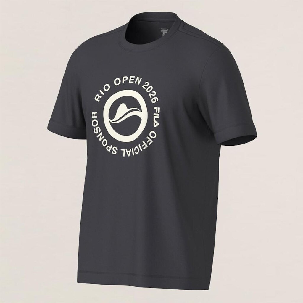 Camiseta Fila Regular Official Sponsor Rio Open 26 Masculina