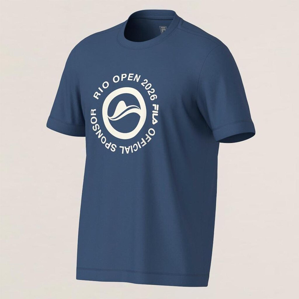 Camiseta Fila Regular Official Sponsor Rio Open 26 Masculina