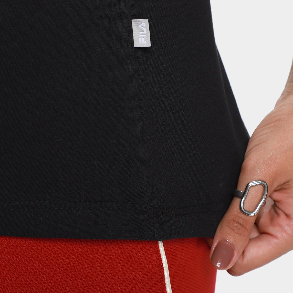 Camiseta Fila Regular V Basic Classic Feminina - 3