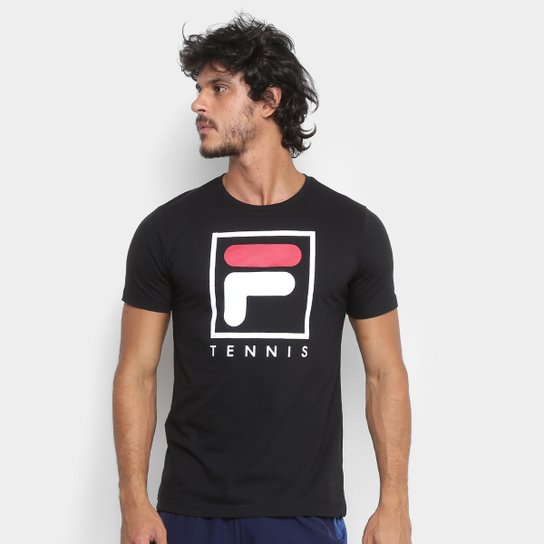 Camiseta Fila Soft Urban Masculina - Preto+Branco