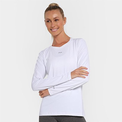 Camiseta Fila Sun Protect Breezy Manga Longa Feminina - Feminino