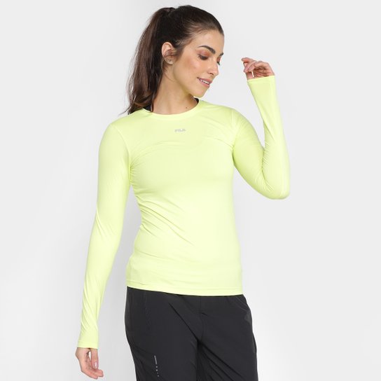 Camiseta Fila Sun Protect Breezy Manga Longa Feminina - Amarelo é boa?