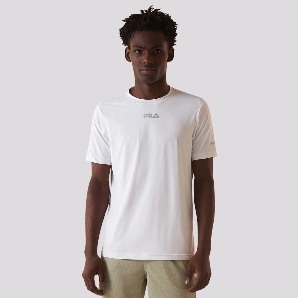 Camiseta Fila Sun Protect Breezy Prata Masculina