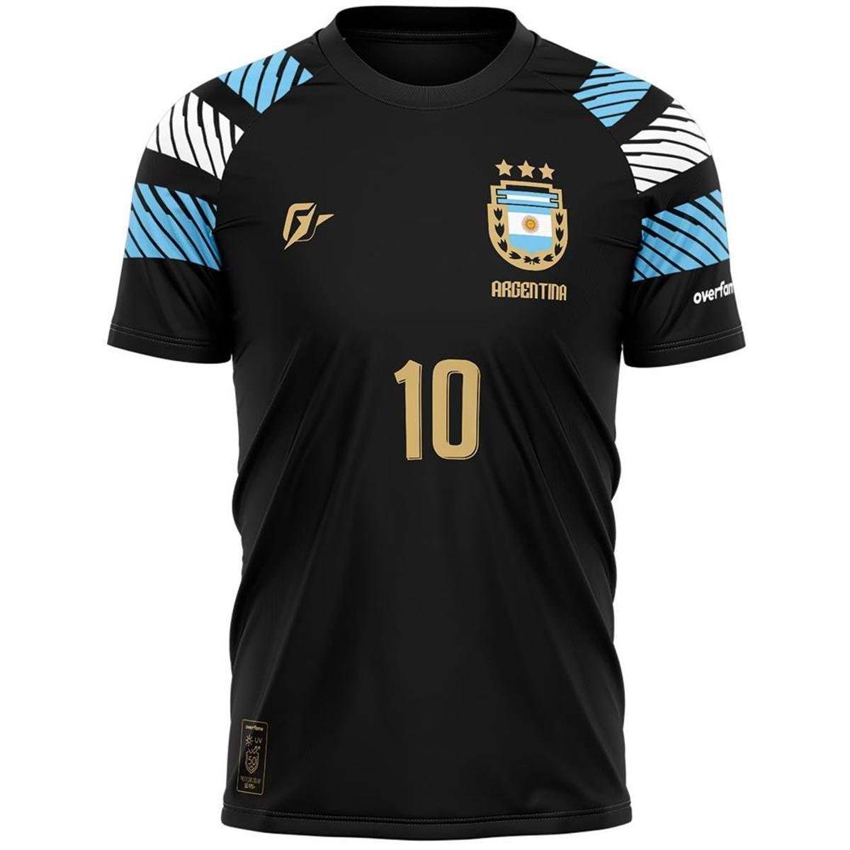 Camiseta Filtro UV Argentina Preto Tri Campeã Menor preço em Camiseta Filtro UV Argentina Preto Tri Campeã