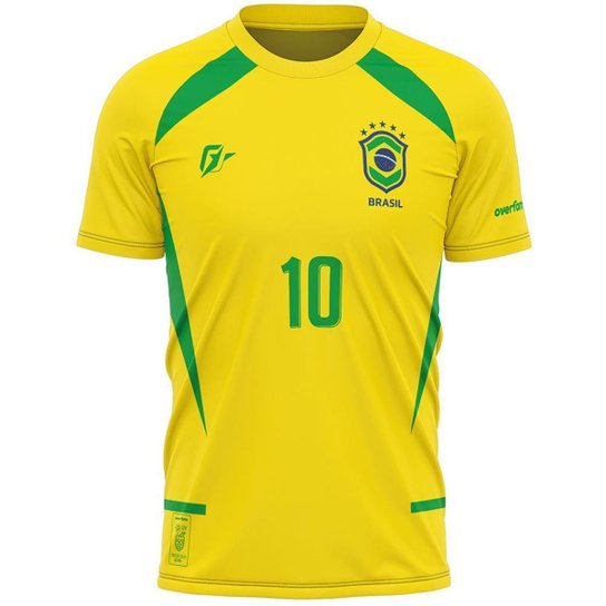 Camiseta Filtro UV Brasil Canarinho Amarelo Torcedor Retrô Penta - Amarelo Menor preço em Camiseta Filtro UV Brasil Canarinho Amarelo Torcedor Retrô Penta - Amarelo
