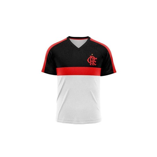 Camiseta Flamengo Bounce Infantil - Branco+Preto Menor preço em Camiseta Flamengo Bounce Infantil - Branco+Preto