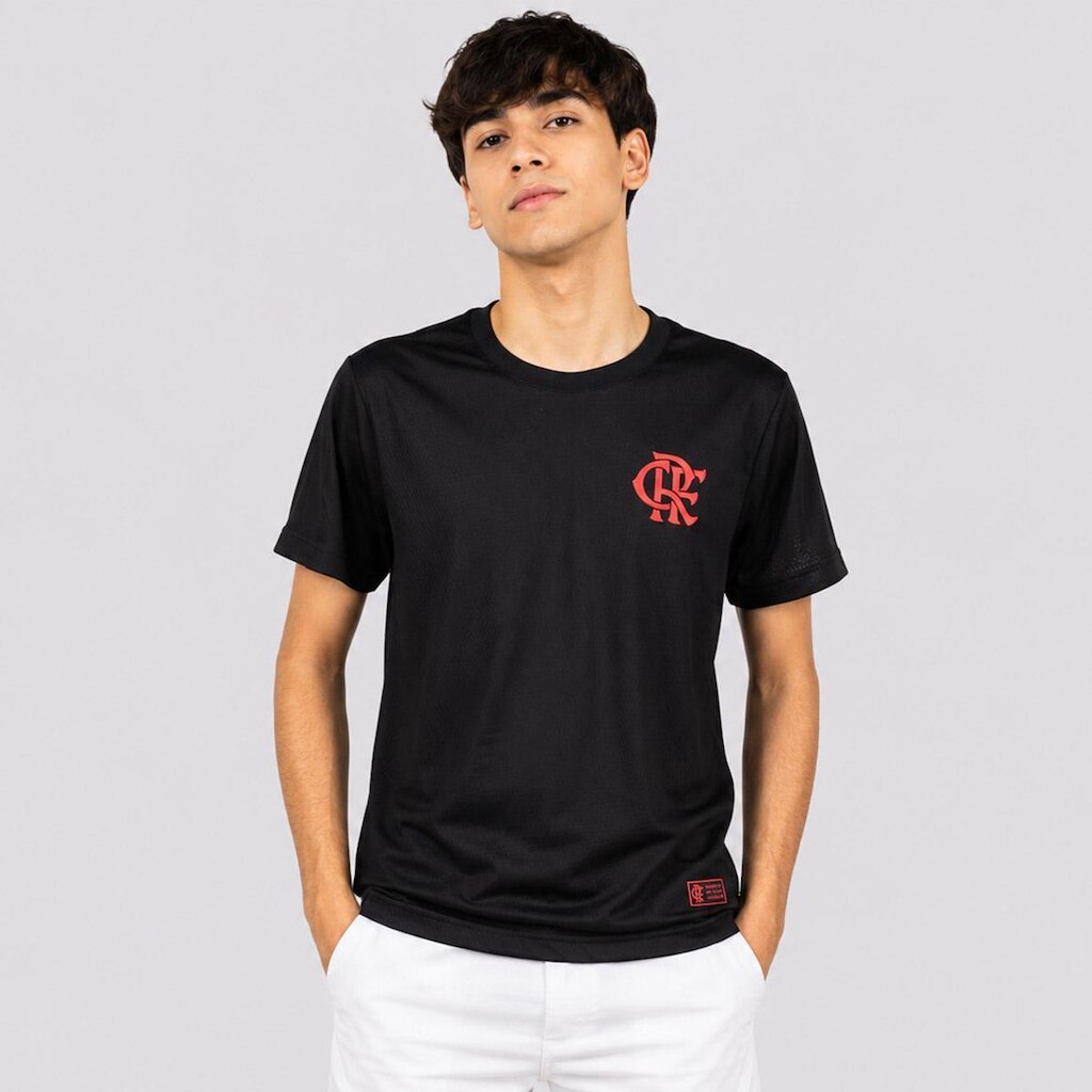Camiseta Flamengo Dry Texturizada Juvenil
