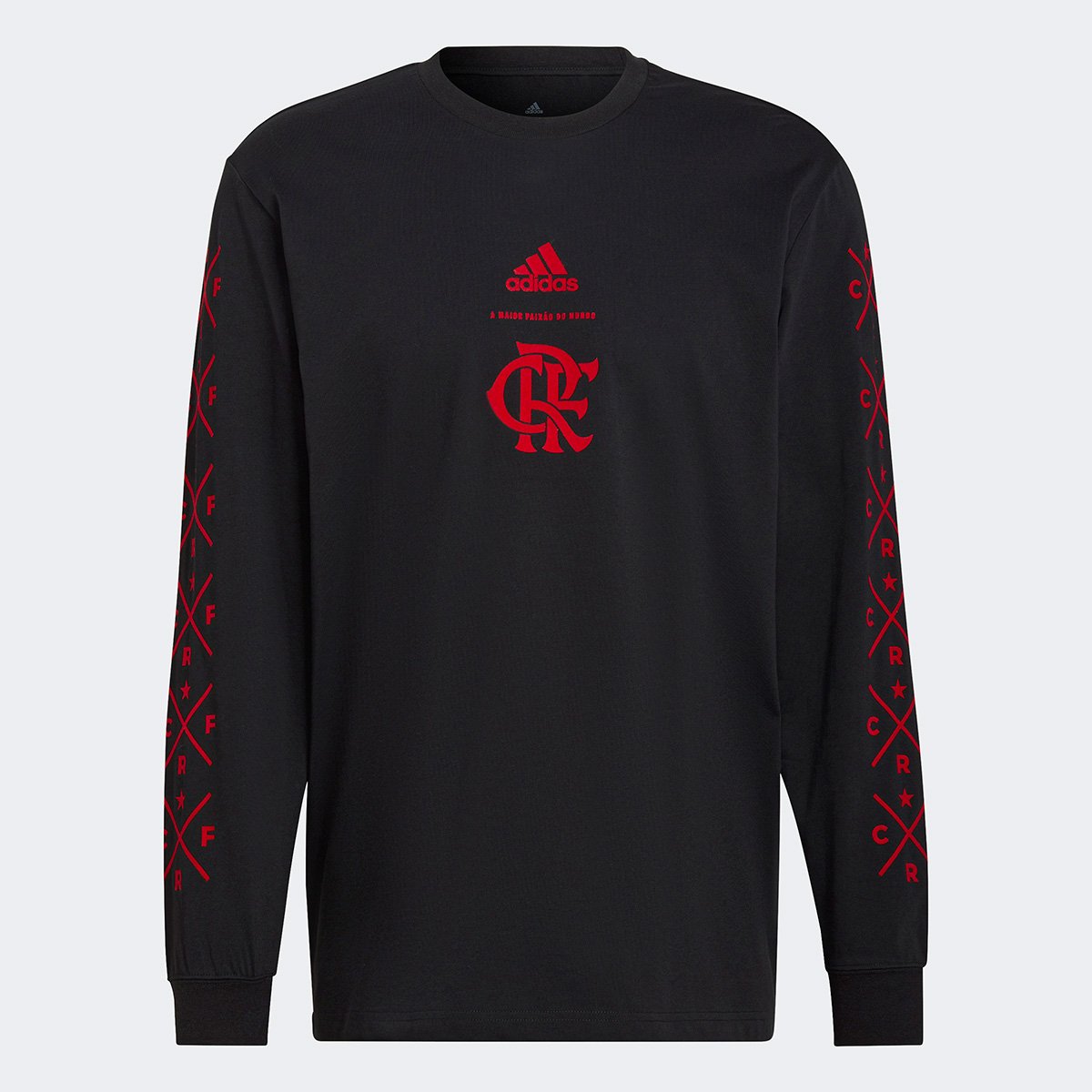Camiseta Flamengo Lifestyle Adidas Manga Longa Masculina Menor preço em Camiseta Flamengo Lifestyle Adidas Manga Longa Masculina
