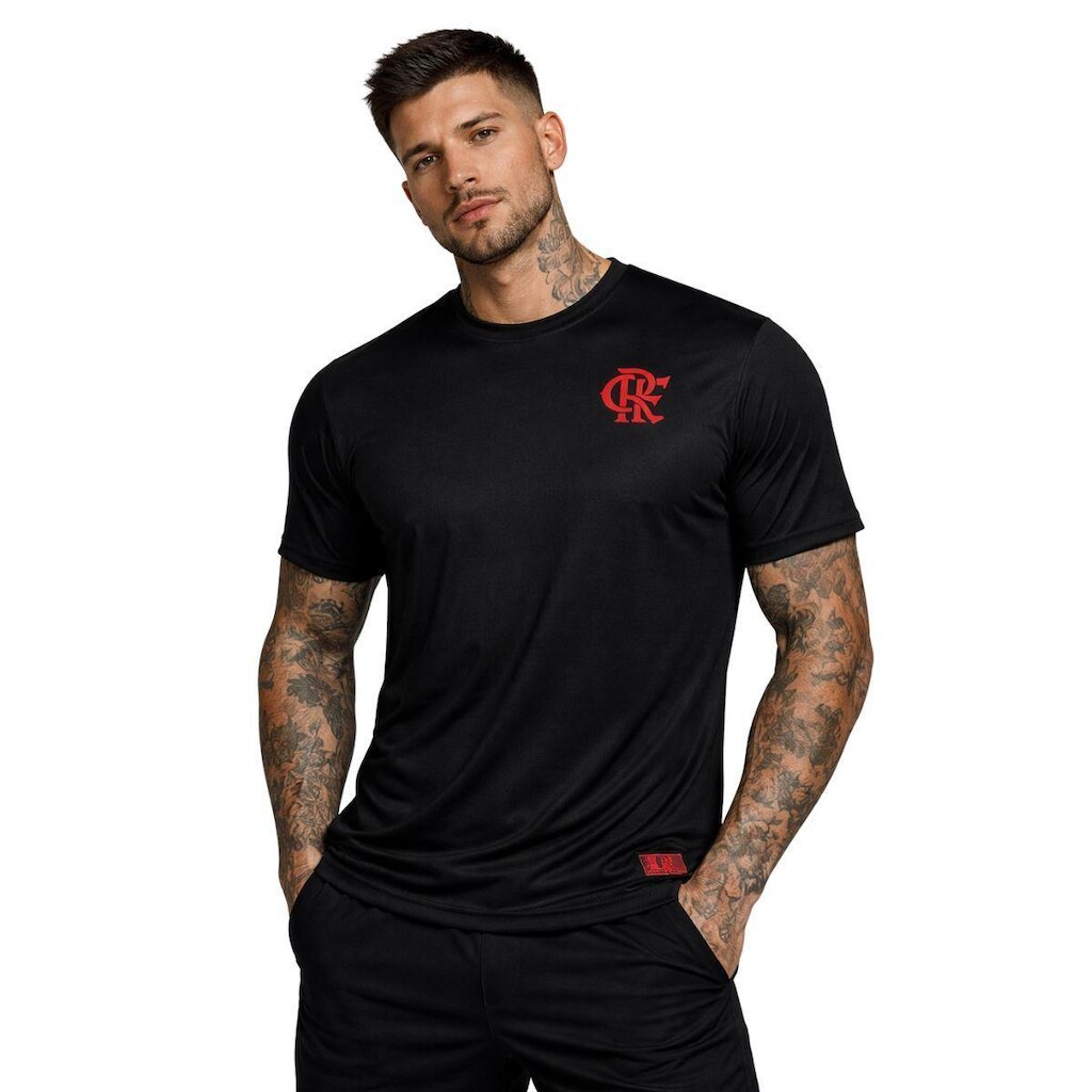 Camiseta Flamengo Poliamida Com Logo Gel Premium
