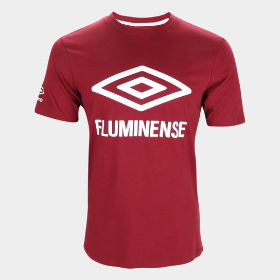 Camiseta Fluminense Viagem 22/23 Umbro Masculina - Vinho Menor preço em Camiseta Fluminense Viagem 22/23 Umbro Masculina - Vinho