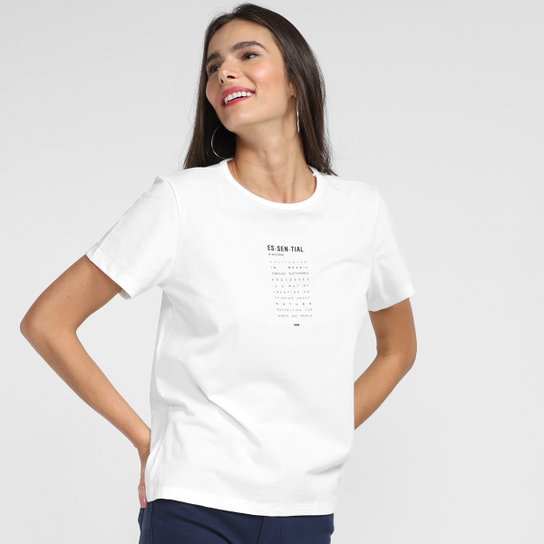 Camiseta Forum Básica Feminina - Off White