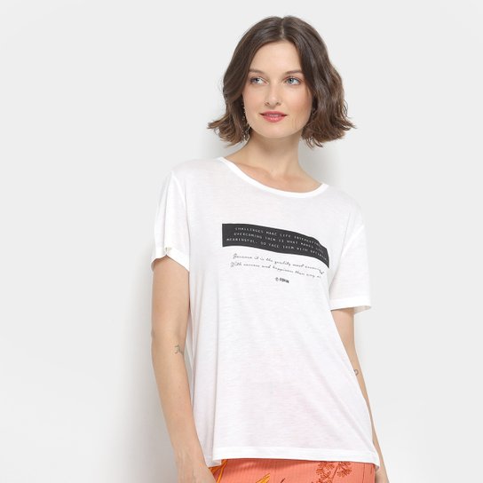 Camiseta Forum Estampada Masculina - Off White