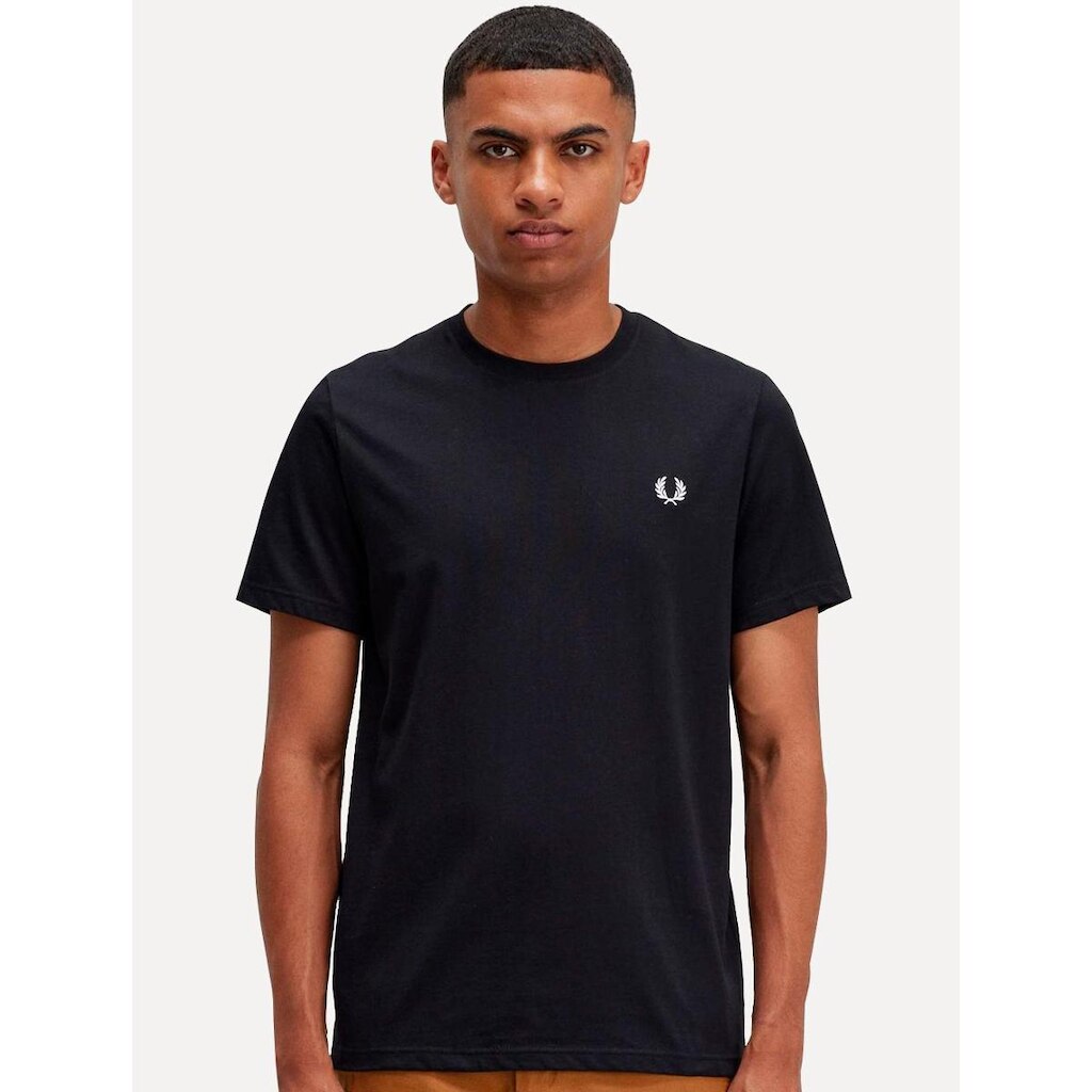 Camiseta Fred Perry Masculina Regular Back Graphic Laurel Preta