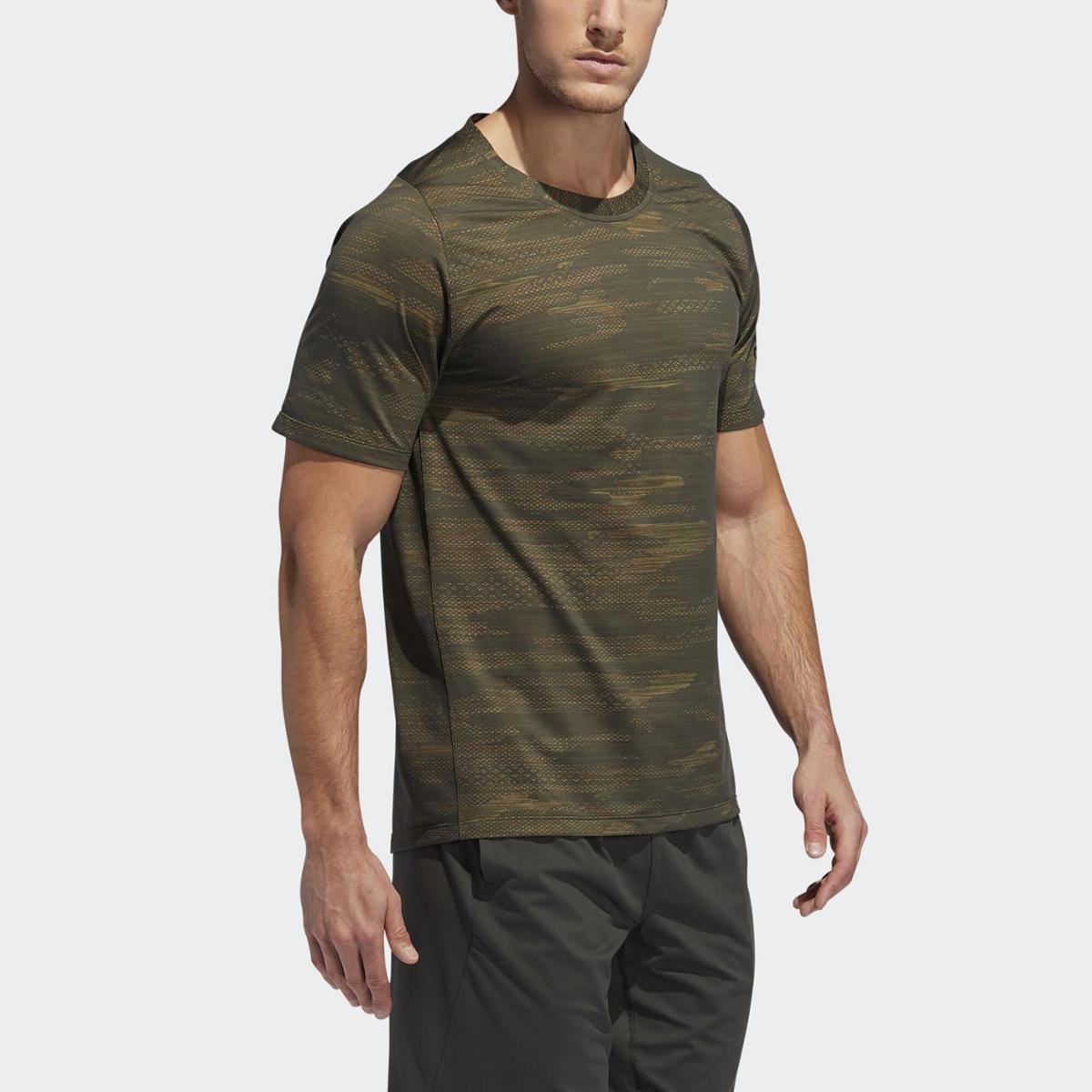 Camiseta Freelift Camo Adidas Masculina - Verde | Netshoes
