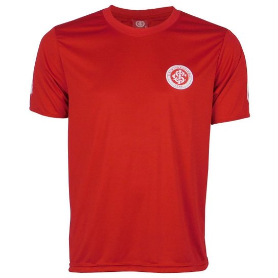 Camiseta Futebol Masculina Internacional Torcedor Manga Curta - Vermelho Menor preço em Camiseta Futebol Masculina Internacional Torcedor Manga Curta - Vermelho