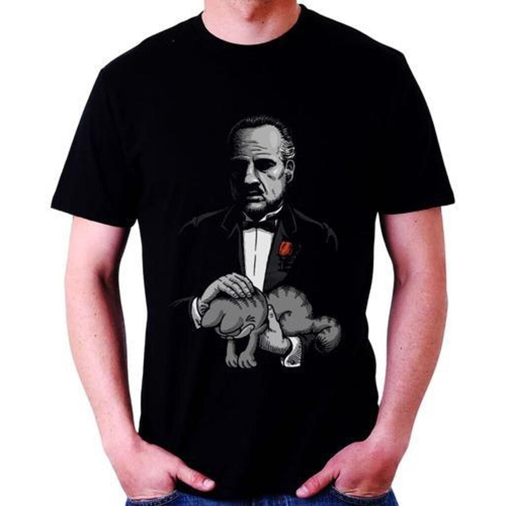 Camiseta Garfield Poderoso Chefão Filme Camisa 100% Algodão