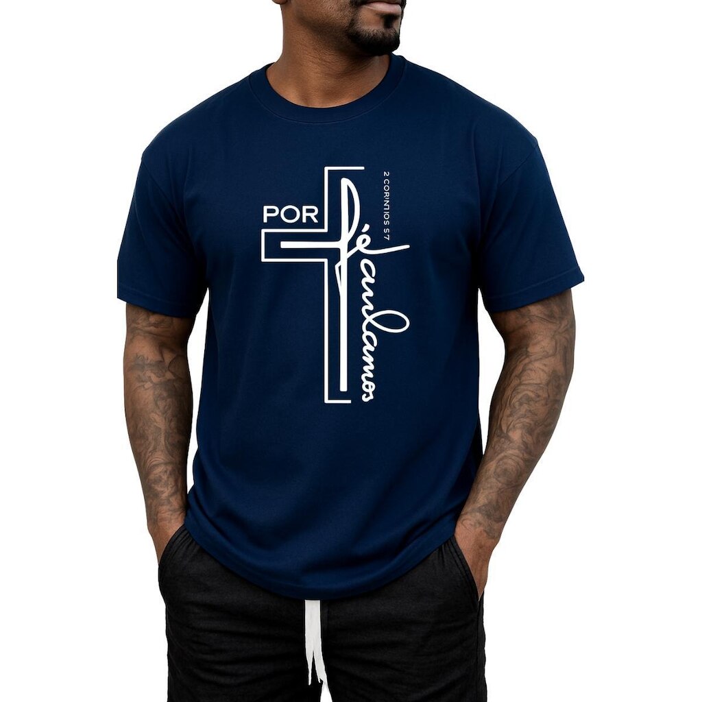Camiseta Gmm Shoes Masculina Clássica Algodão Confortável