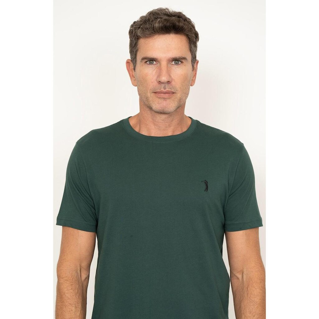 Camiseta Gola Careca Basica Mc Big Sizes GREEN GAB