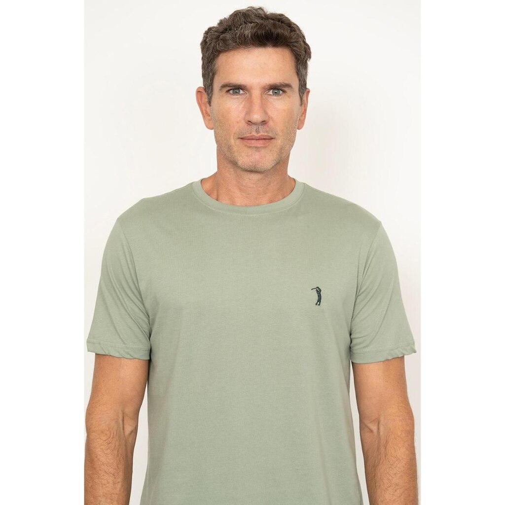 Camiseta Gola Careca Basica Mc Big Sizes SOFT SAGE