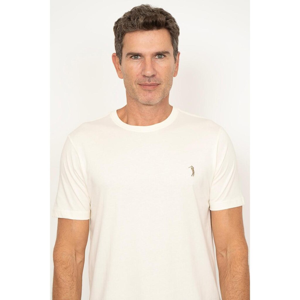 Camiseta Gola Careca Basica Mc Bright White